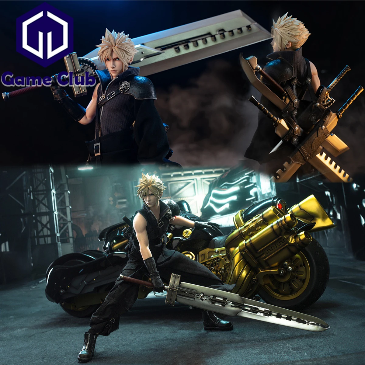 

Original Gametoys GT-006 1/6 Final Fantasy Male Warrior Model Full Set 12" AC Version Cloud Strife Action Figure with Weapon Toy