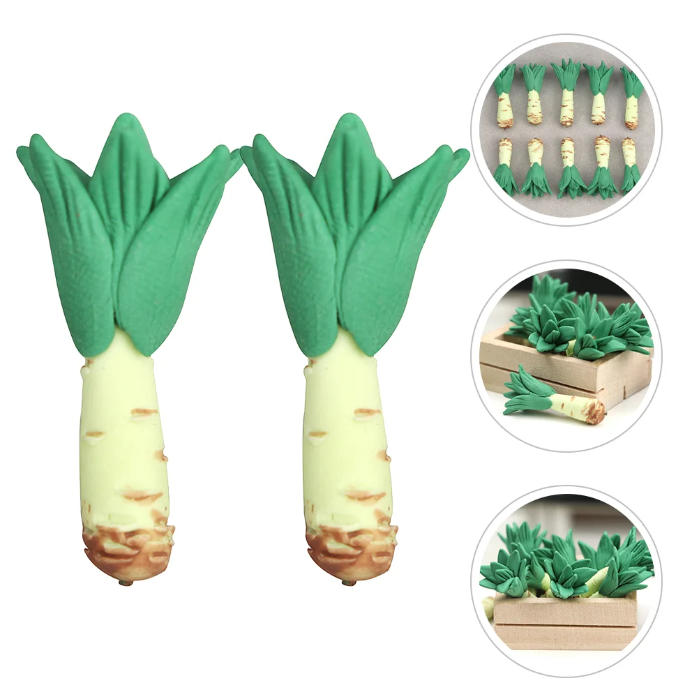

10 Pcs Accessories Landscaping Miniature Vegetable Lettuce Supplies Delicate House Decor Home Resin Supply Toddler Toy