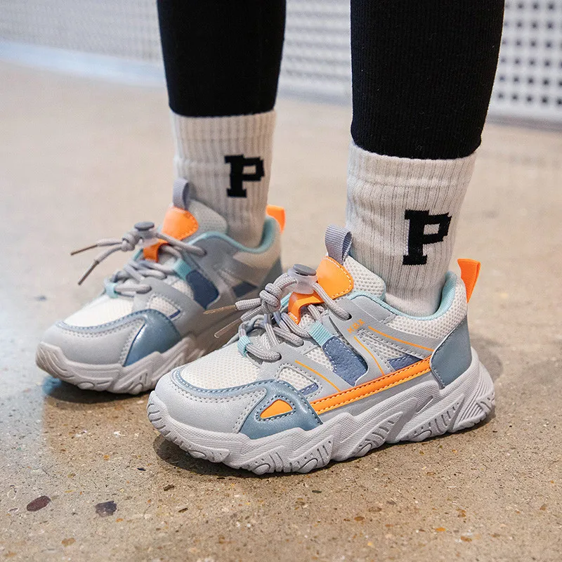 2022 Spring Fashion Chunky Children's Sneakers Comfortable School Sports Shoes for Girls 3-10 Year Kids Shoes Boys basket enfant