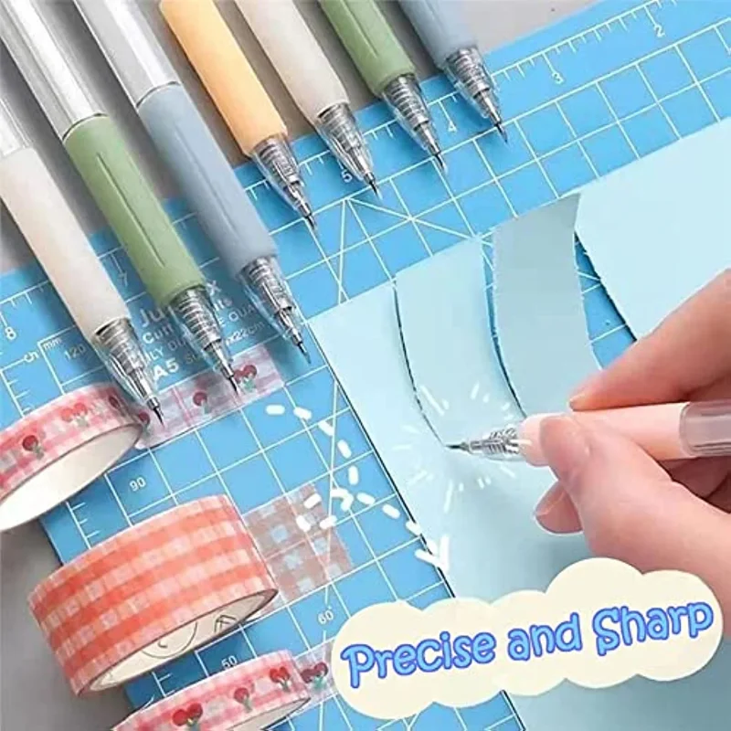 Купи 6PCS Pen Knife for Crafts Utility Knife Pen, Craft Cutting Tool Paper Pen Cutter Knife Creative Retractable Utility Knife Pen за 637 рублей в магазине AliExpress