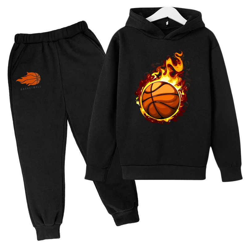 

Basketball Hoodie Sportswear Boys Sweatshirt Set Children's Hoodie and Pants 2-piece Set Boys Sportswear Teenage Sportswear Set