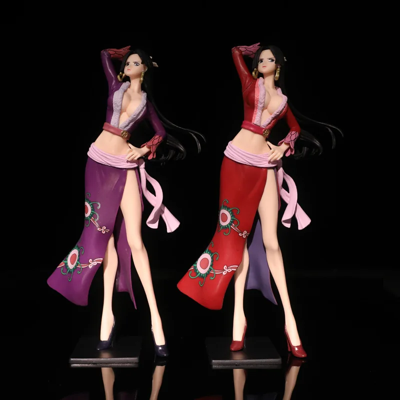 

25.5CM One Piece Action Figure Anime Figure DK Second Generation Empress Red Purple Hancock Anime Model Decorations PVC Toy Gift