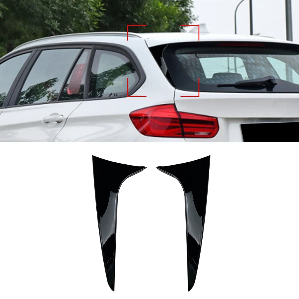 

Car Rear Window Splitter Spoiler Cover Side Sticker Trim For BMW 3 Series F31 Touring Wagon 2012 2013 2014 2015 2016 2017 2018