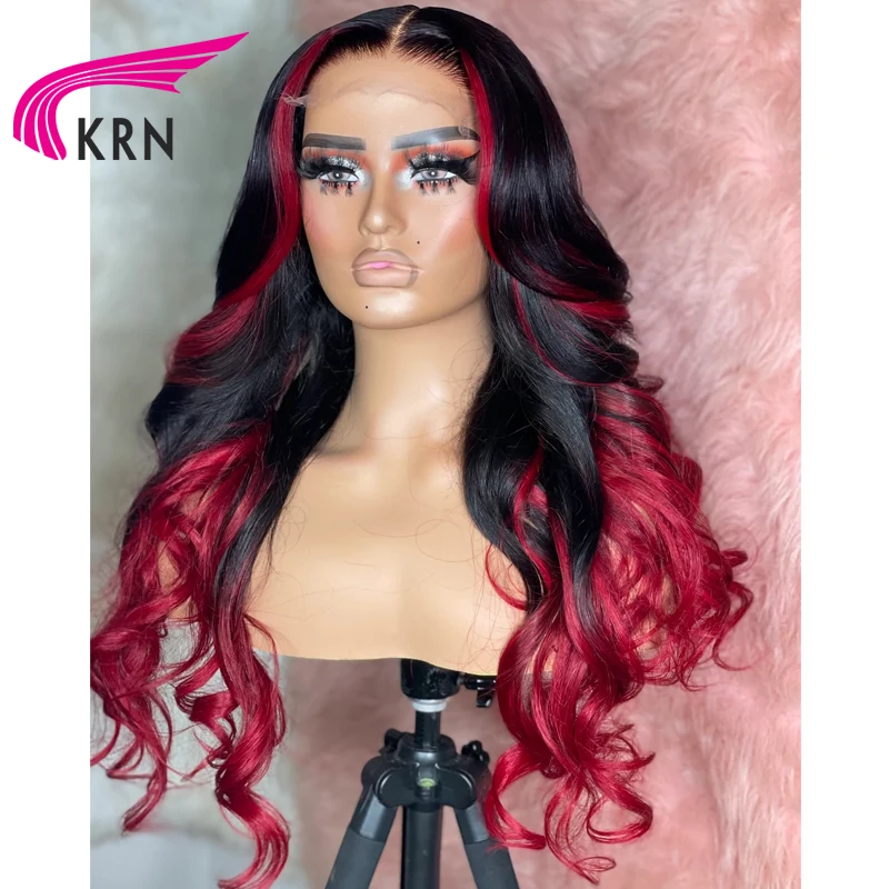 Бразильские волнистые искусственные волосы Remy длиной 13x6 дюймов цветные