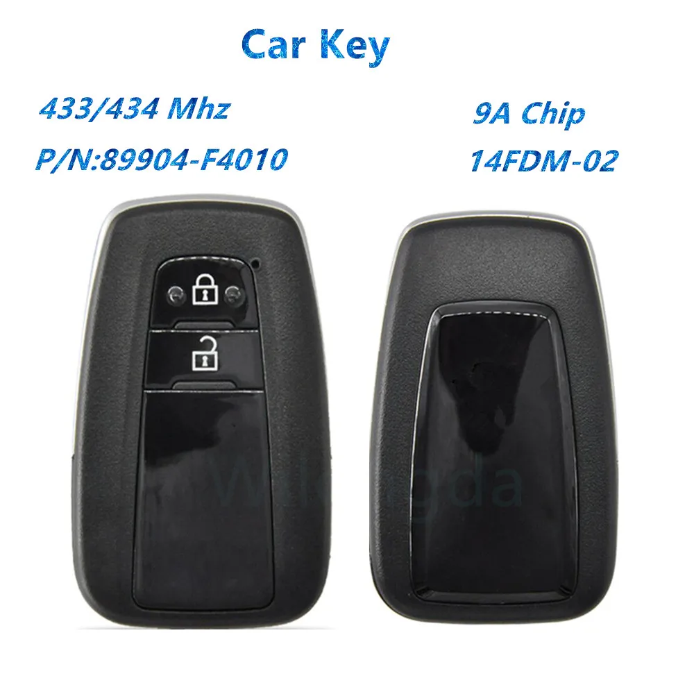 

Car Remote Control Key For Toyota CH-R CHR Genuine 2018 14FDM-02 433/434MHz FSK 0410 P/N:89904-F4010 9A Chip Keyless 2 Button