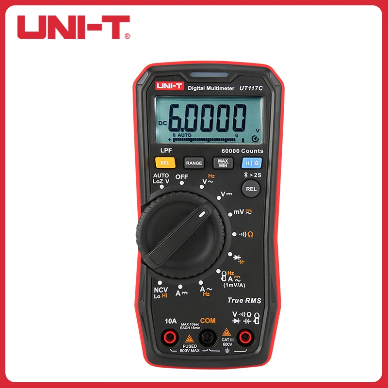 

UNI-T High-precision True Effective Value Professional Multimeter AC/DC Multi-purpose 60000 Counts UT117C Original Ohmmeter