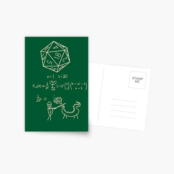 

The Science Of 20 Sided Dice Postcard Photocard Memory Indoor Boys Album Cartoon Fashion Print Photo Life Greeting Card Picture