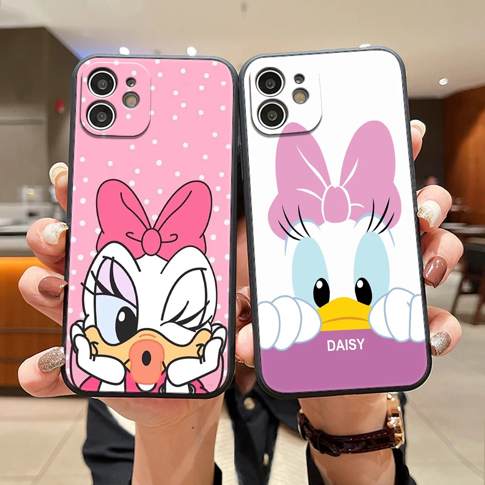 

pink disney daisy Cover for iPhone 13 12 Mini 11 Pro X XR XS Max 8 7 6S 6 Plus SE 2020 5S 5 Silicone Phone Case