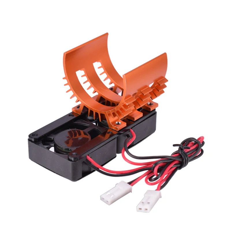 

RC SURPASS HOBBY RC 36mm 540 Motor Heat Sink Heatsink with Dual Cooling Fan for 1/10 1/8 RC Car Accessory Orange