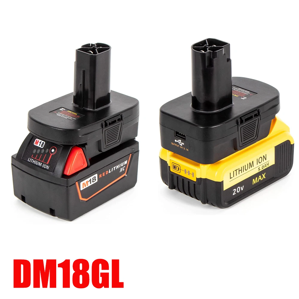 

DM18GL Battery Adapter For Dewalt For Milwaukee 18V-20V Lithium Battery Converted To Craftsman 19.2V Lithium Nickel Battery