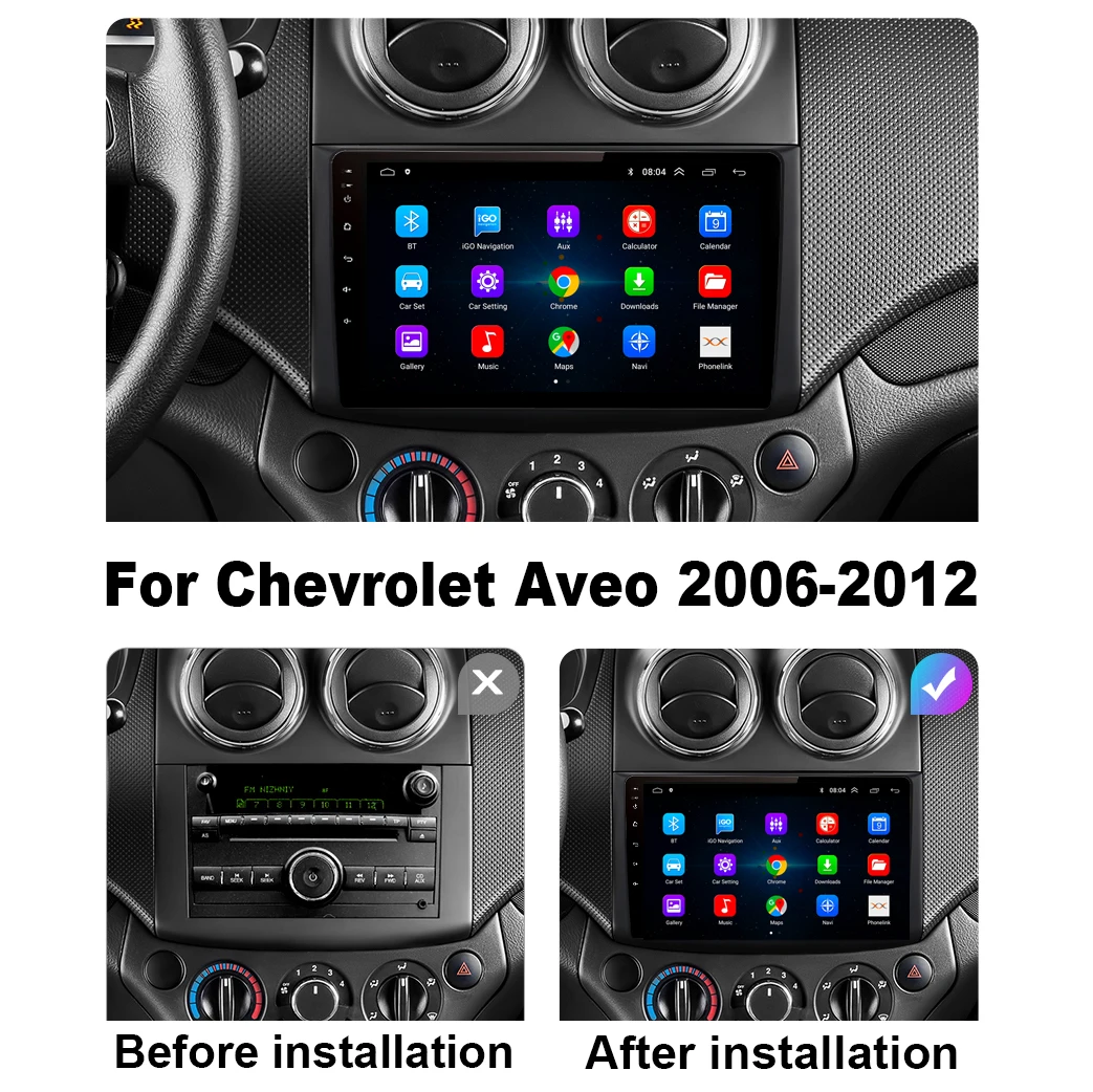 $552.00 2G+32G Android10.1 For Chevrolet AVEO T250 2006 - 2012 car radio 2 din android Auto Multimedia GPS Track Carplay 2din DVD
