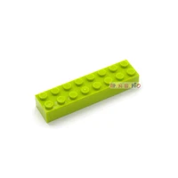 20pcslot building blocks diy thick 2x8 dots 16color bricks size compatible with 3007 bricks kids educational toys for children