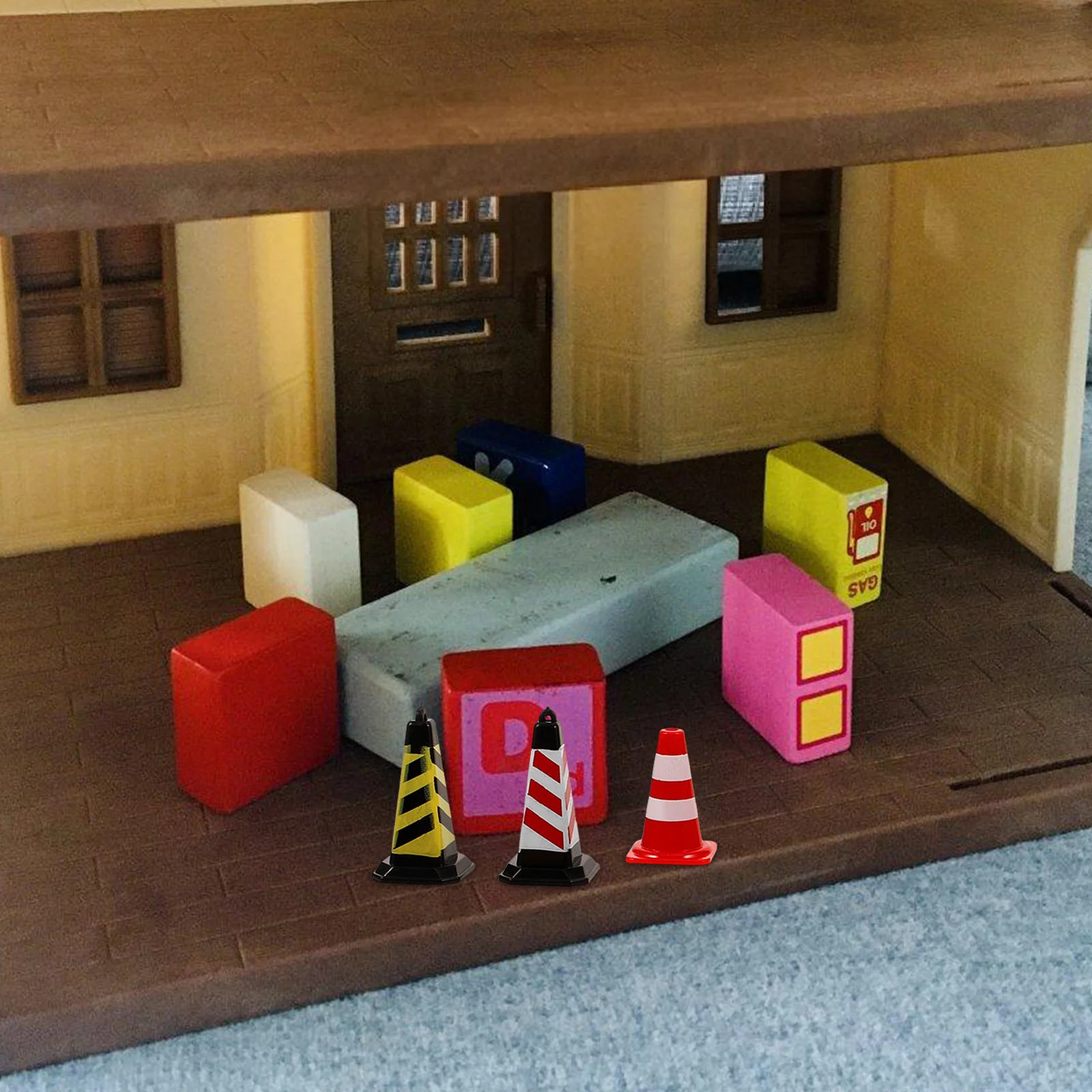 19-местная миниатюрная модель дорожного движения модели дорожных знаков конусы