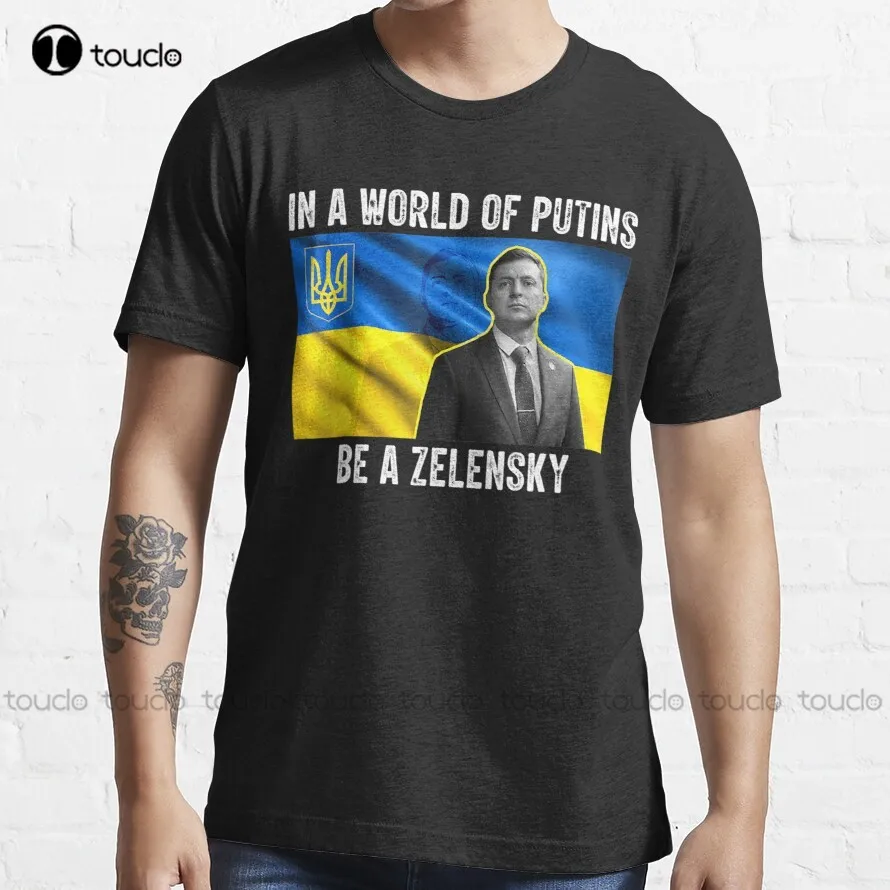 

Ukraine In A World Of Putins'' Be A Zelensky - Cлава Україні Slava Ukrayini Slava Ukraini Ukraini Glory To Ukraine Flag T-Shirt