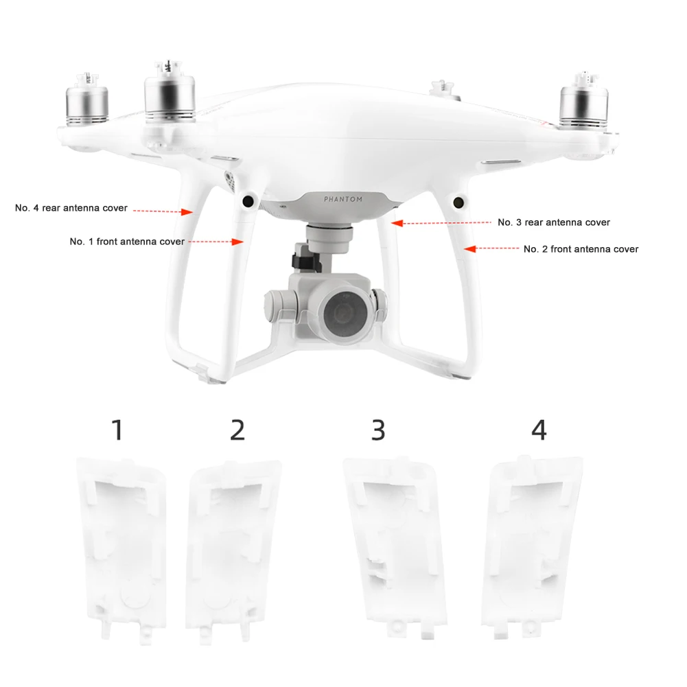 

Decorative Cap Repair Parts Accessories Drone Landing Gear Antenna Covers Plastic Caps for DJI Phantom 4 Pro 4pcs/Set