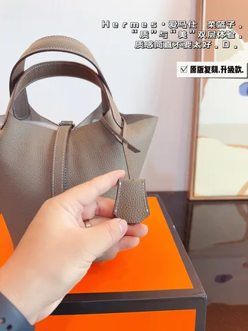 Новый пункт сумочка в стиле HERMES модный Натуральная кожа Женские сумки большая емкость Размер: 18*13*18см