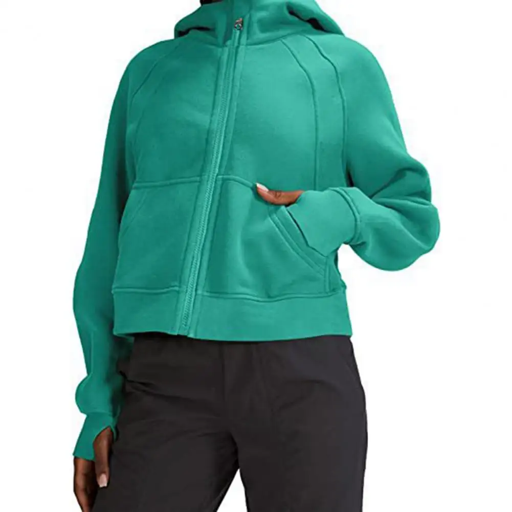 

Winter Coat Fleece Streetwear Thermal Cuff Sleeve Lady Hoodie Coat Women Winter Coat for Outdoor