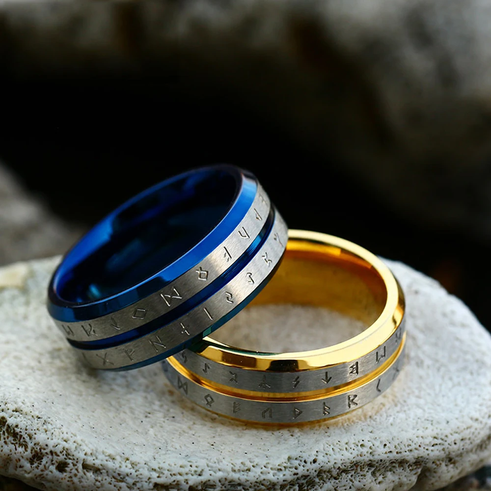 

Кольцо мужское/женское из нержавеющей стали с надписью «один викингов»