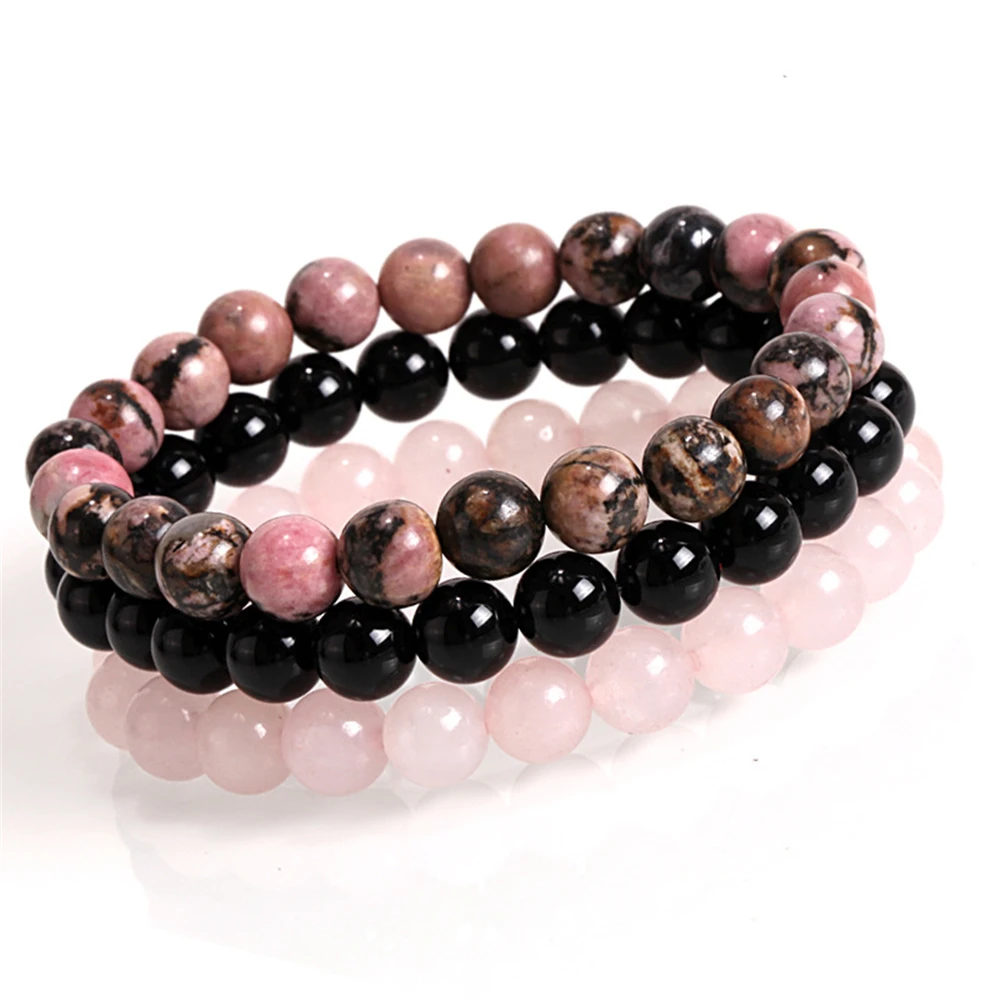

Black Obsidian Glass Bead Bracelet Women Yoga Bracelet Anklet Stretch Energy Prayer Beads String Beads Bracelet 2022 Trend