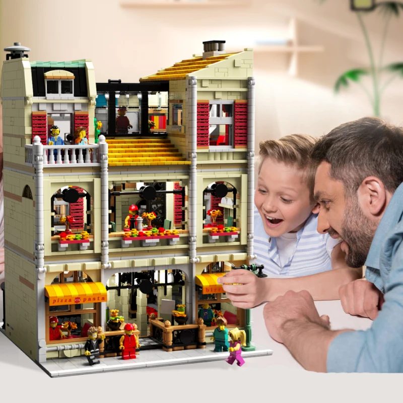 Конструктор модульный серии пицца совместим с комплектами Lego |