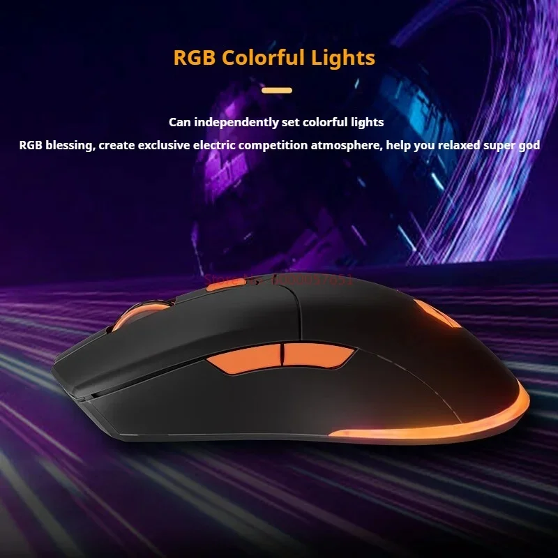 Фото Механическая революционная Проводная игровая мышь Yao M350 для киберспорта, легкая игровая мышь 3327 12000dpi с разноцветным сиянием Rgb №4