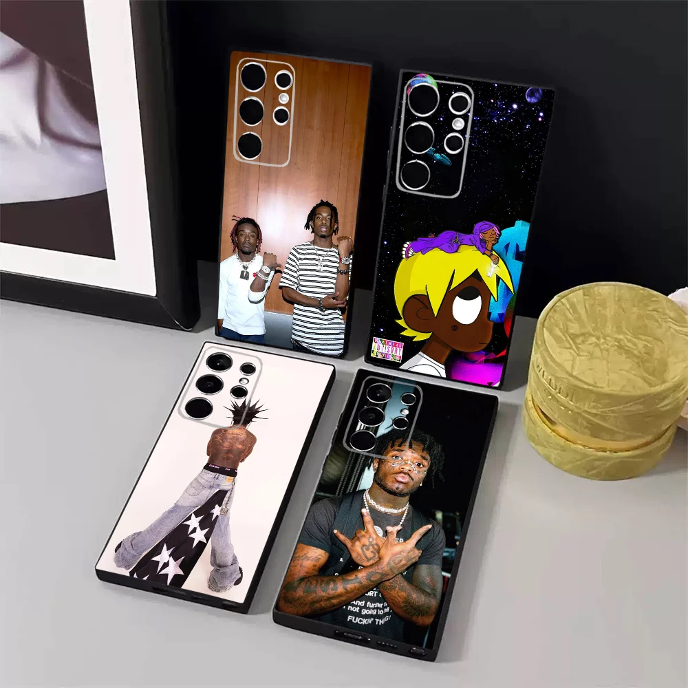 Rapper L-Lil U-Uzi Vert Phone Case For Samsung S24 23 22 30 21 10 9 Ultra Plus Lite FE 5G Black Soft