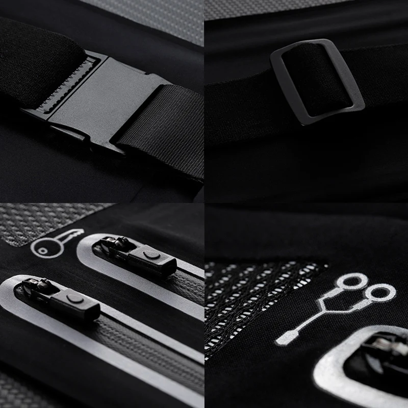 Ремень для бега поясная сумка с двумя карманами на молнии женщин и мужчин