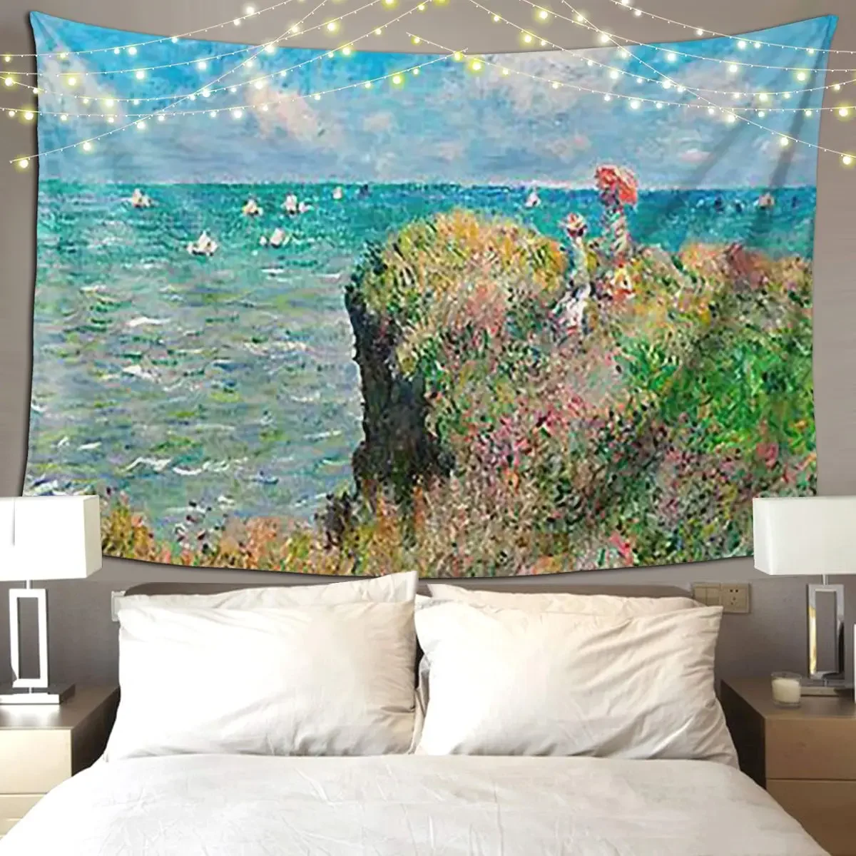 Картина с изображением монета-Клода и скалы настенная подвесная картина