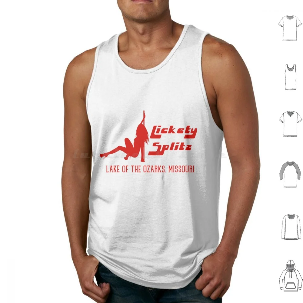 

Lickety Splitz Lake Of The Missouri Strip Club Tank Tops Print Cotton Logo Netflix Fishing Missouri Lake Of The Fish