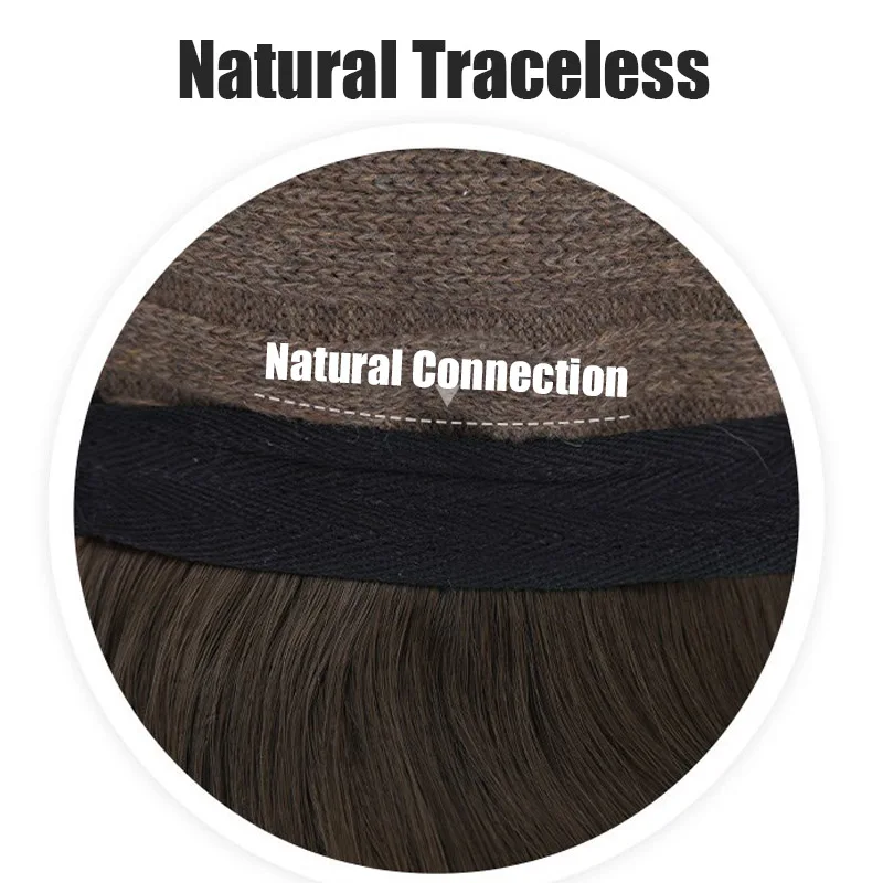 Парик женский синтезирующий с головной уборкой натуральный длинный волнистый