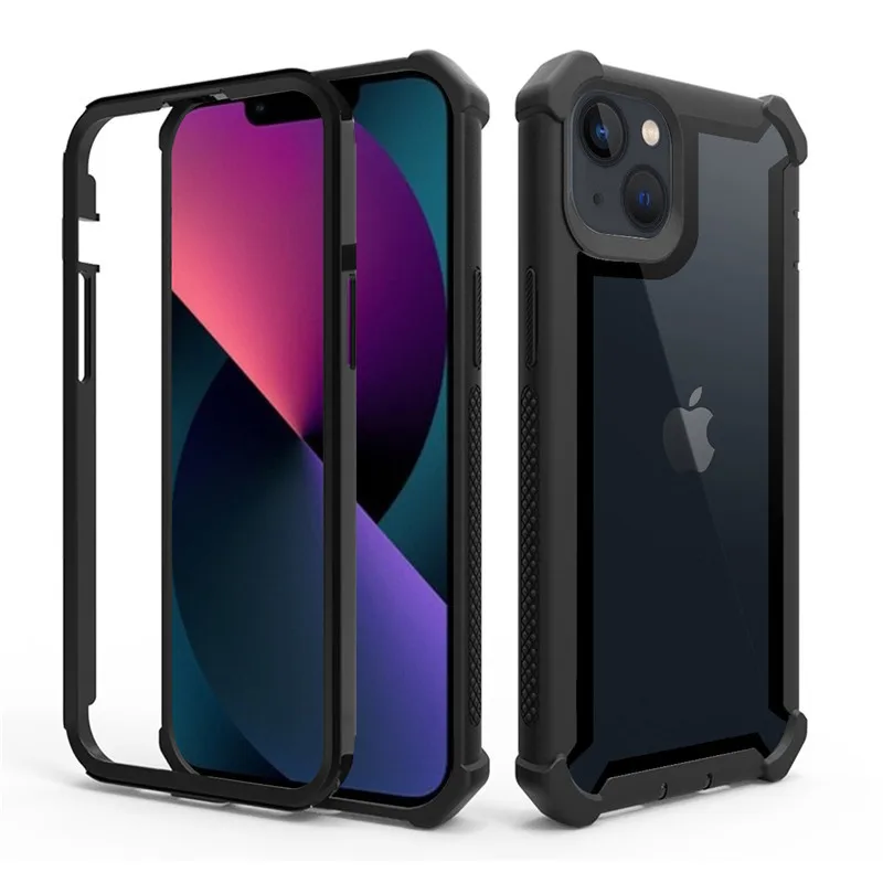 

Heavy Duty Shockproof Phone Case For iPhone 14 13 12 11 Pro Max X XR XS Max SE 6 6S 7 8 Plus Soft TPU PC Transparent Back Cover