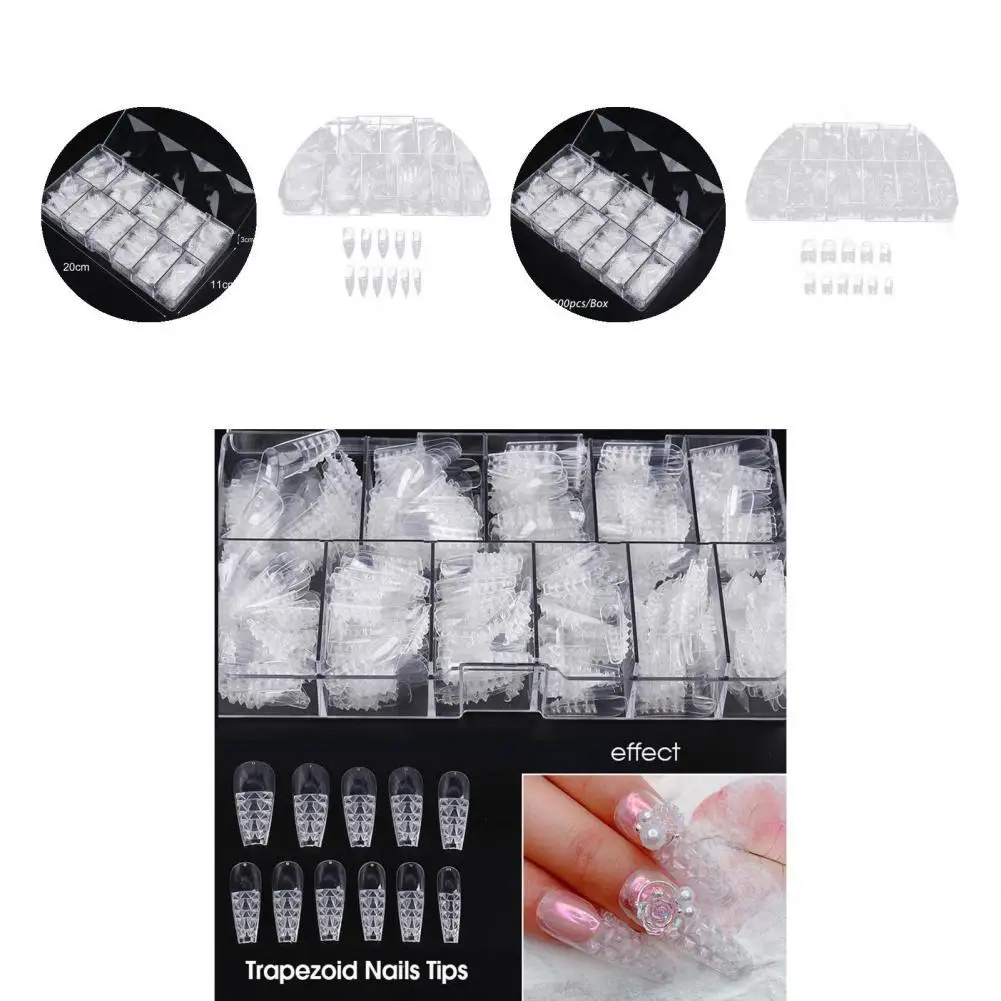 

Nail Extending Mini Full Cover Fake Nail Artificial Sculpted Mold for Beauty