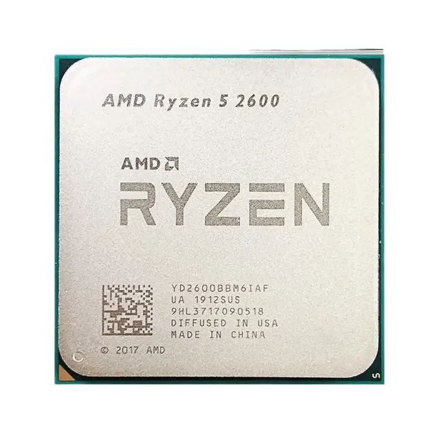 AMD Ryzen 5 2600 R5 2600 3.4 GHz Used GAMING Zen+ 0.012 Six-Core Twelve-Thread 65W CPU Processor YD2600BBM6IAF Socket AM4 2