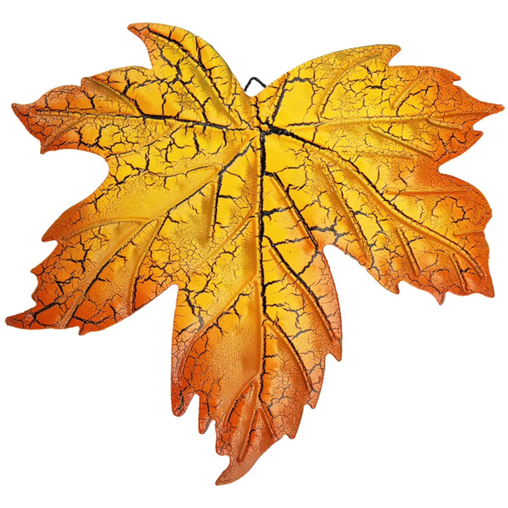 

Home Decor Maple Leaf Ornaments Garden Wall Adornments Decors Iron Pendants