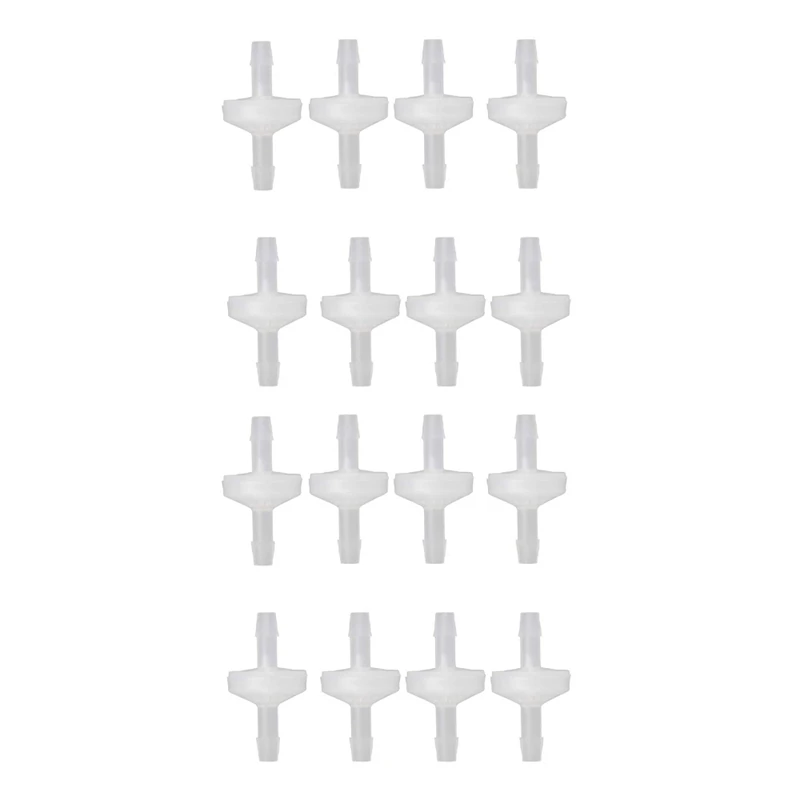 

16 Pcs 1/4Inch Check Valve 6Mm PVDF One Way Valve Inline Check Valve Non Return Check Valve For Fuel Gas Liquid Air