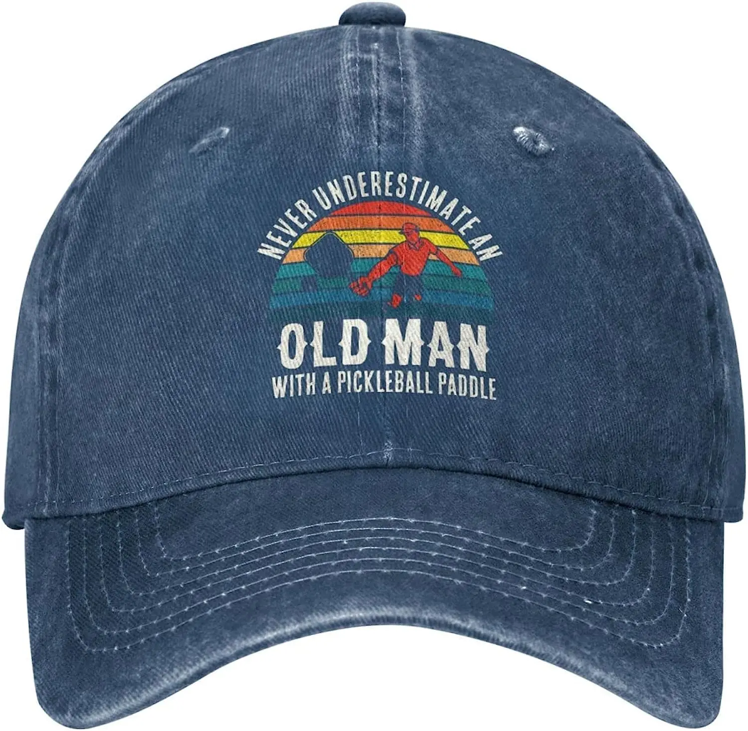 

Hat Never Underestimate an Old Man with A Pickleball Paddle Hat Women Baseball Hats Trendy Caps