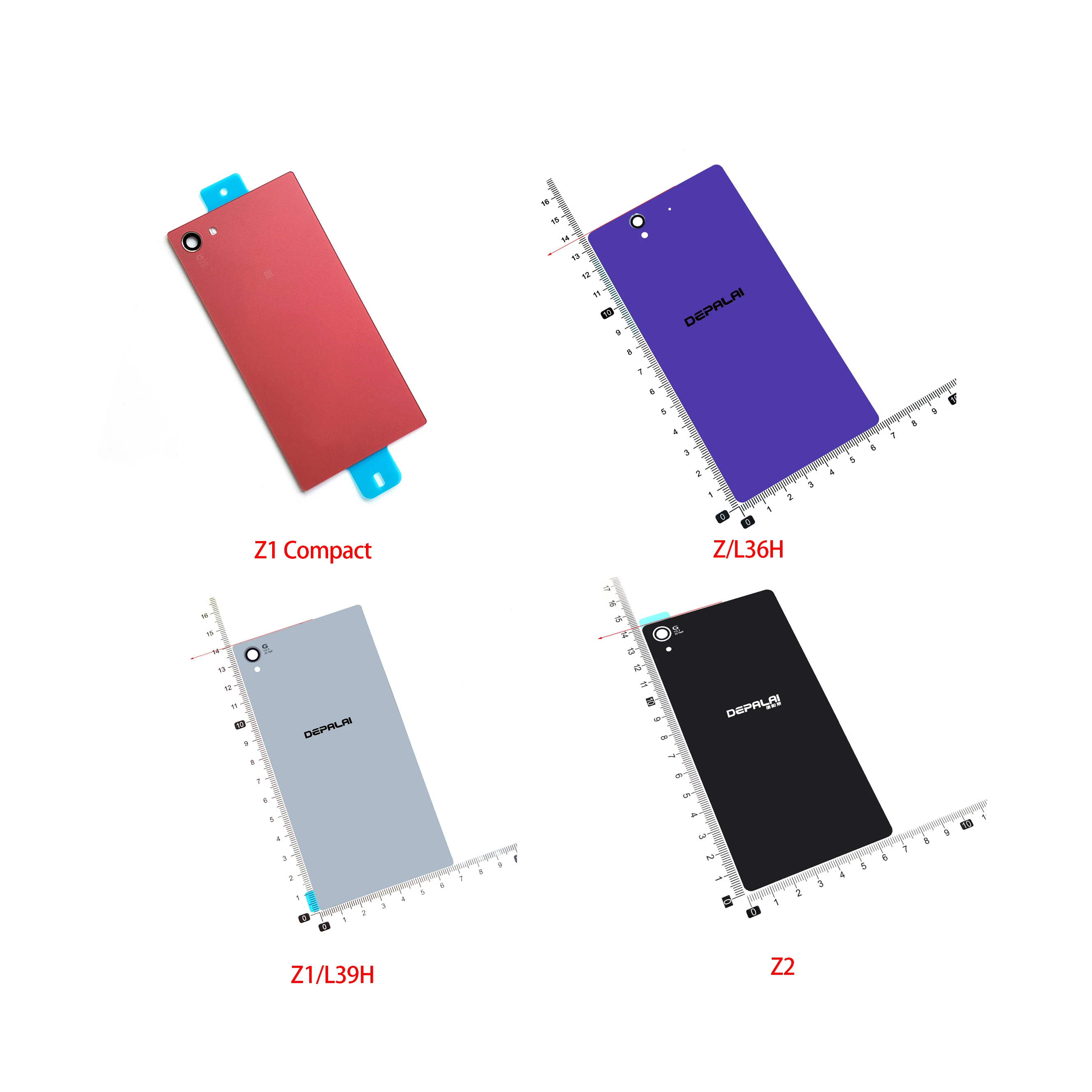 

Rear Housing Case For Sony Xperia Z L36H Z1 L39H Compact mini Z2 Battery Back Cover Battery Door With Adhesive Sticker L50W
