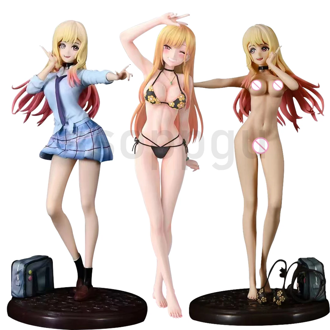 

23cm My Dress-Up Darling Kitagawa Marin Bikini Japanese Anime Sexy Girl PVC Action Figure Toy Adults Collection Model Doll Gifts