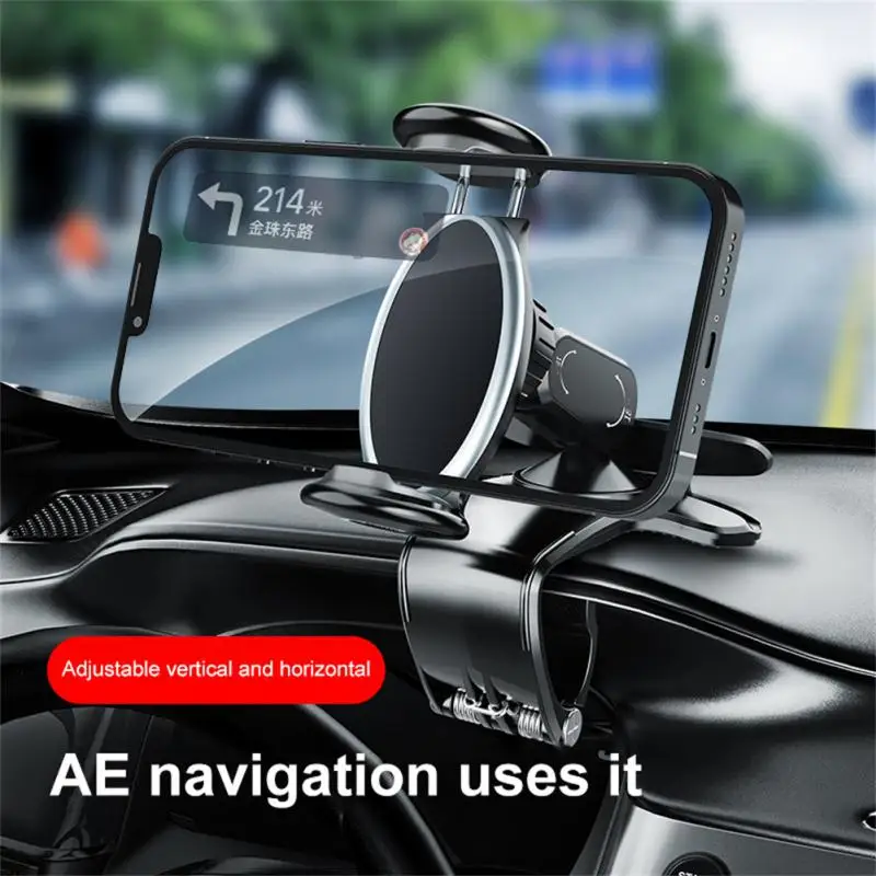 

With Number Plate Car Phone Holder Multifunctional Telescopic Easy Clip Mount Stand Dashboard Car Holder Support Car Accessories