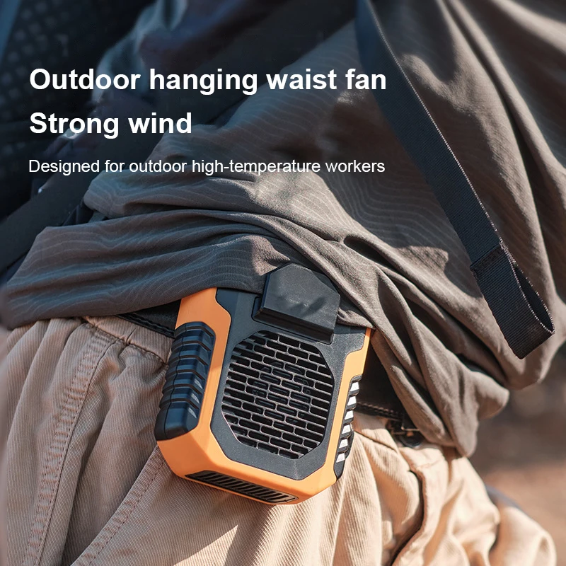 

Portable Waist Fan USB Air Conditioning 3 Speed Mini Electric Fan Power Bank Sports Air Conditioning Cooling Artifac Fan