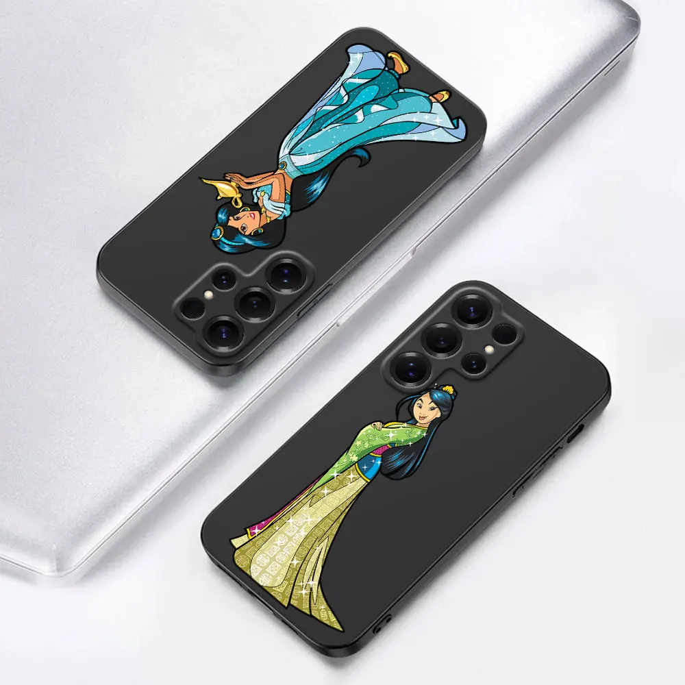 Фото Чехол Disney Mermaid Jasmine Princess для Samsung Galaxy Note 20 Ultra 5G 10 Plus 9, черный чехол из ТПУ M12 J6 Plus J7 J8 J5 №4