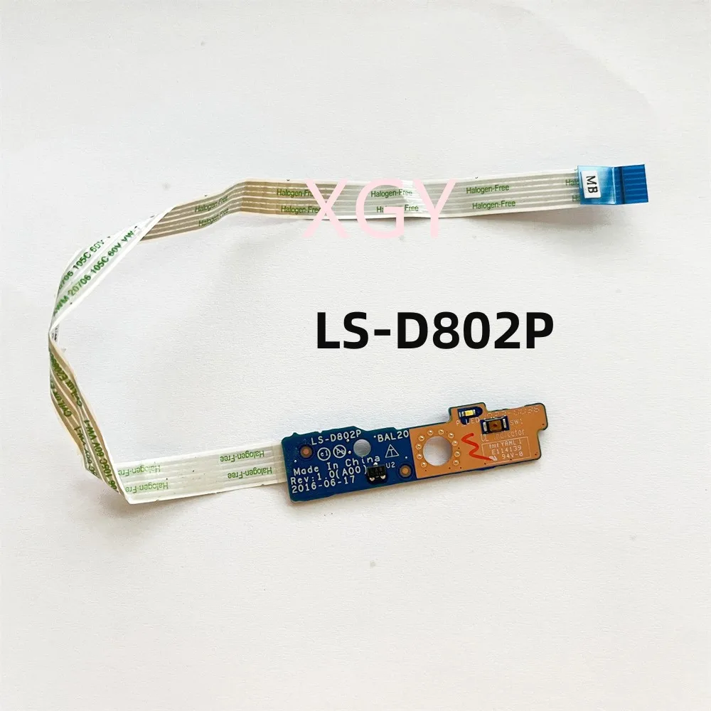 Фото Новая плата кнопки питания для Dell Inspiron 15 5000 5567 5565 5768 5767 с кабелем - LS-D802P 0D802P BAL20 NBX0001YY00 100% тест в порядке №1