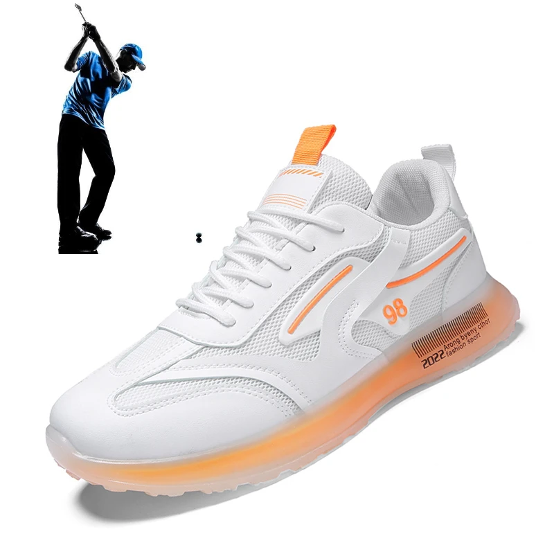

Men's Golf Shoes Summer Mesh Breathable Summer Outdoor Grass Walking Sneakers Men's Professional Casual Golf Sneakers