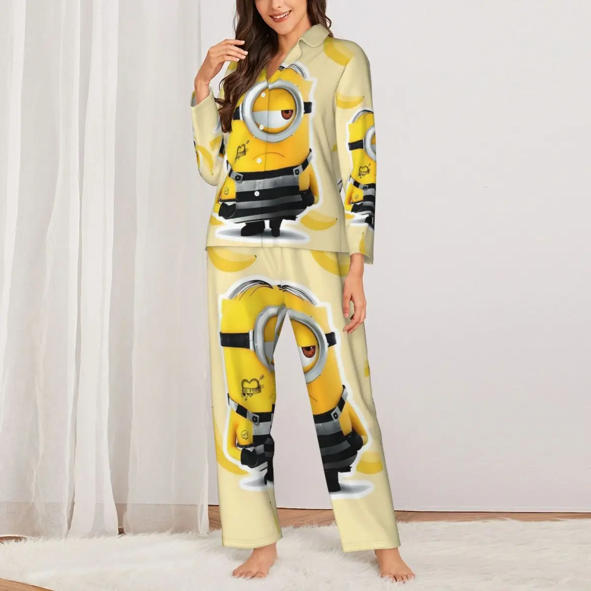 Женские пижамы Minions комплект из 2 предметов домашняя одежда женская пижама