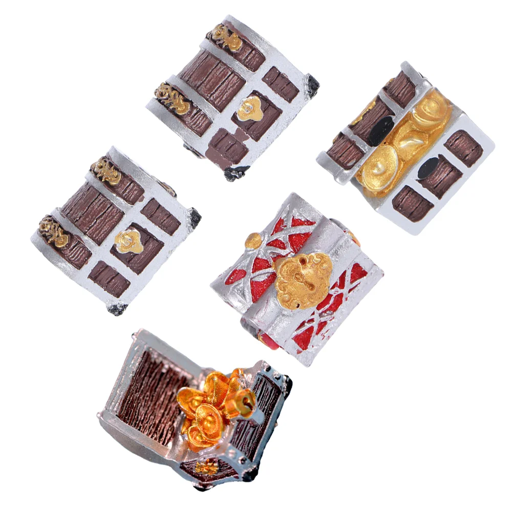 

5Pcs Fish Tank Treasure Chest Decor Aquarium Landscape Decor Random Type