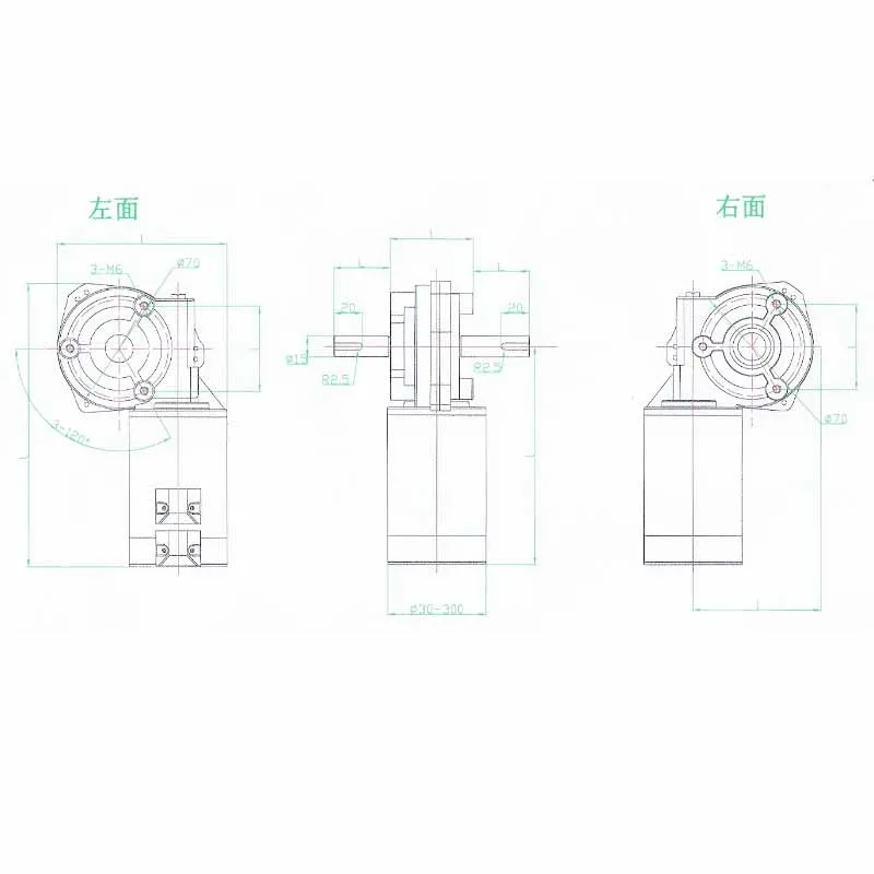 Бесщеточный редуктор червячного редуктора медная турбина с высоким крутящим