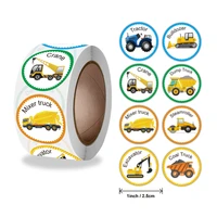 500pcs truck stickers for kids scrapbooking reward sticker construction car birthday party gift toy decor for children