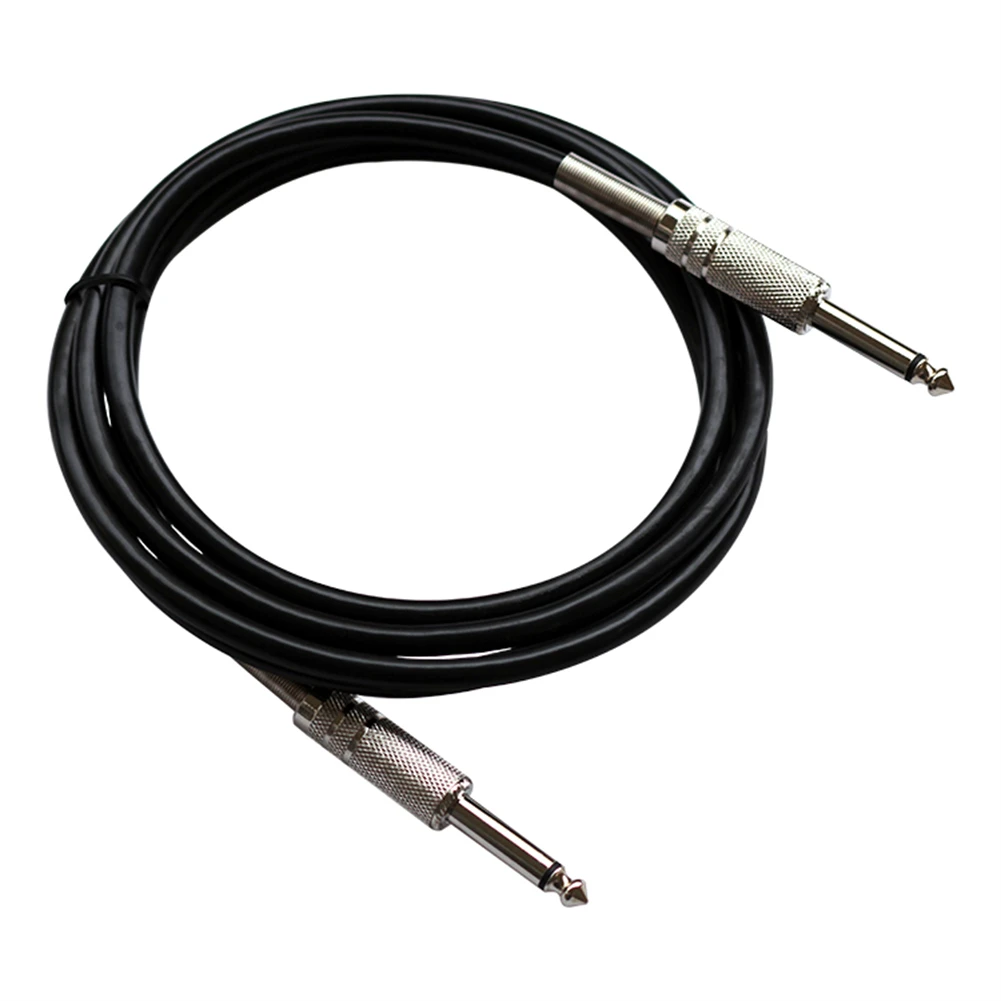 

1x 6.35mm To 6.35 Mm Male Mono Microphon Audio Cable For Electric Guitar Bass Keyboardt Microphone Speaker Cable Black 1M