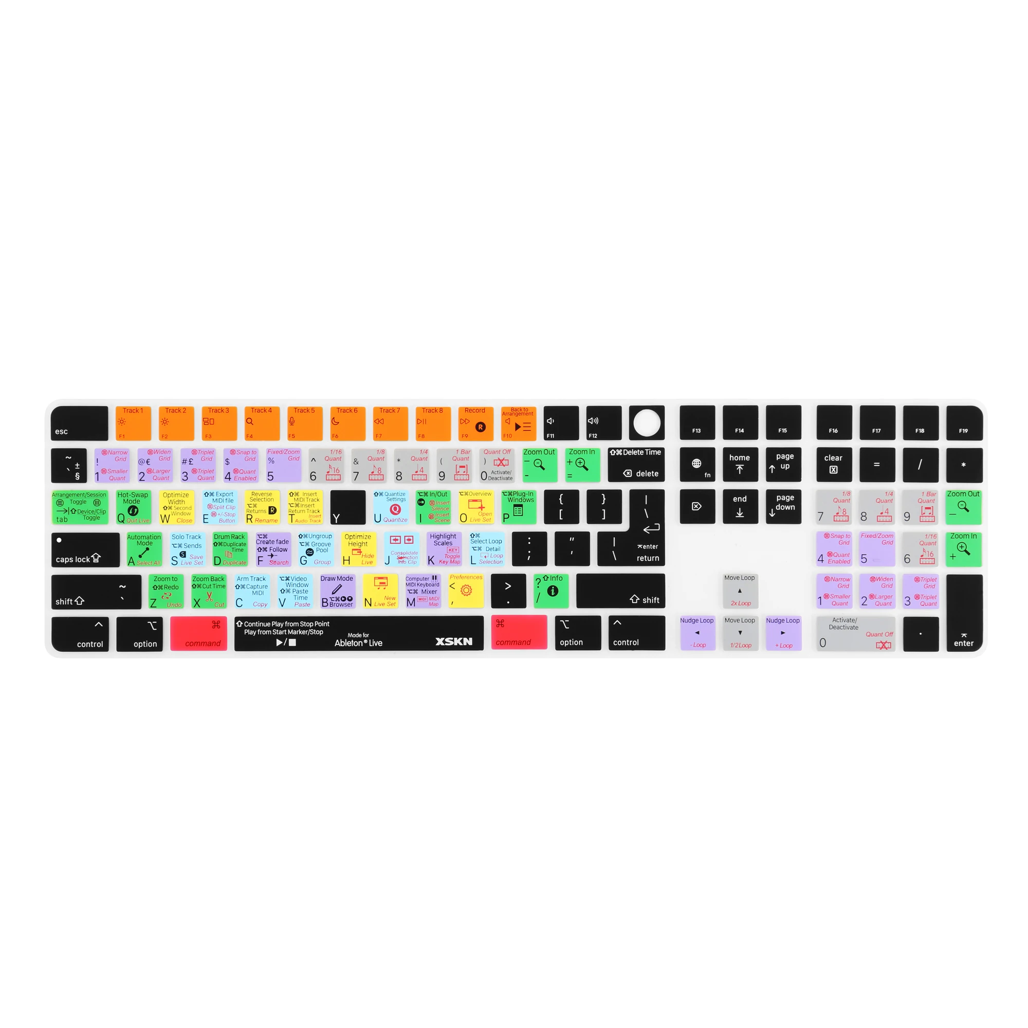 XSKN Ableton живая силиконовая клавиатура Обложка для 2021 24 &quotiMac M1 чип Волшебная с Touch ID