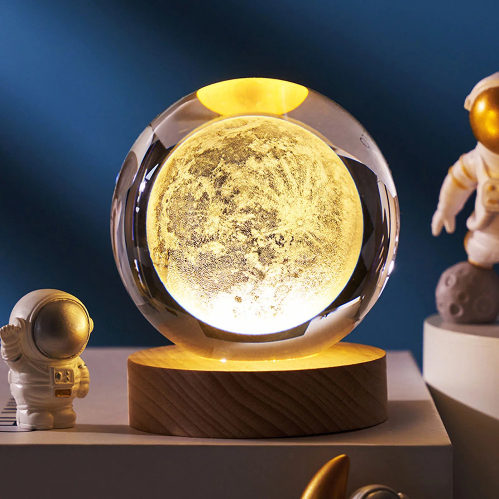 

Хрустальный шар, Хрустальный фонарь, 3D лазерная гравировка, шар на солнечной батарее с сенсорным переключателем, фонарь, основа, астрономический подарок